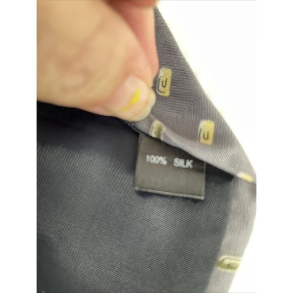 Men's Tie from Thai Land Gray/White Hand Made 100% Silk - Picture 9 of 10